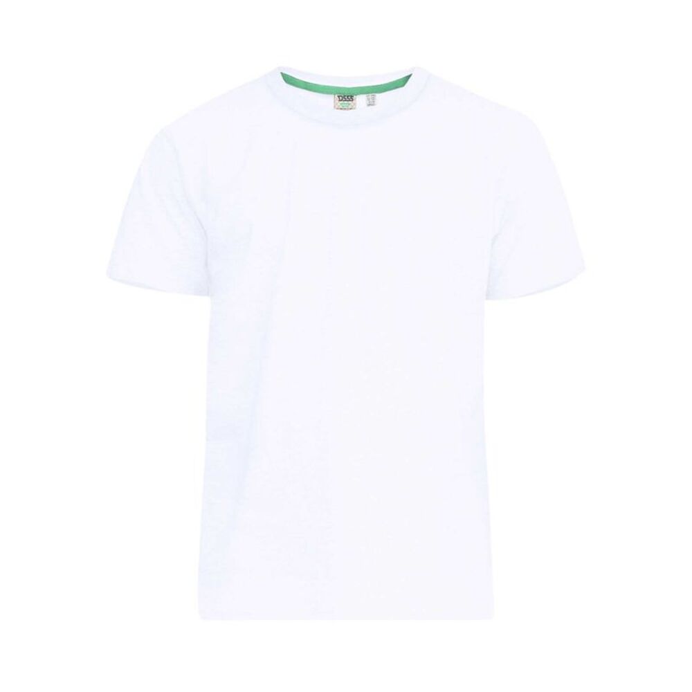Duke Mens D555 Flyers Crew Neck Kingsize T-Shirt / White